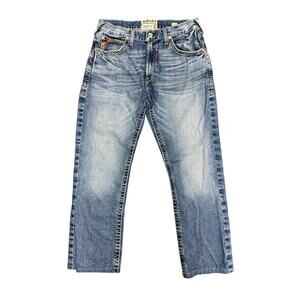 Ariat M5 Stillwell Stackable Fargo Straight Leg Jean Men's altered size 34x31.5